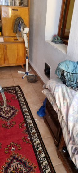 Fotó a beépített terasz egy részéről.